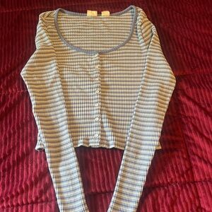 Levi's Blue and White Knit Top